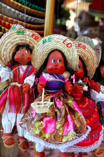 Doll puppet mexican handcrafts souvenir — Stock Photo, Image