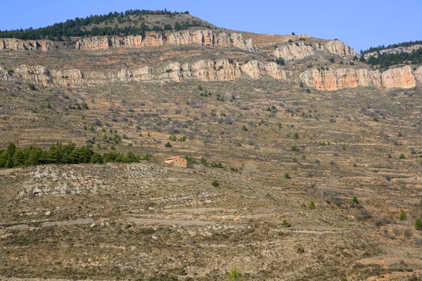 Zdivo kamenné hory, Španělsko — Stock fotografie