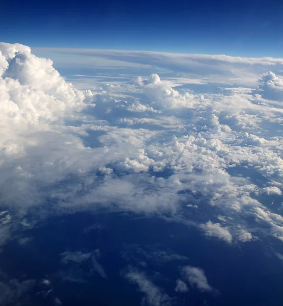 Aircarft 飛行機から青い空雲ビュー — ストック写真