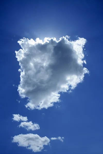 Cloud on blue sky sun backlight light halo — Stock Photo, Image