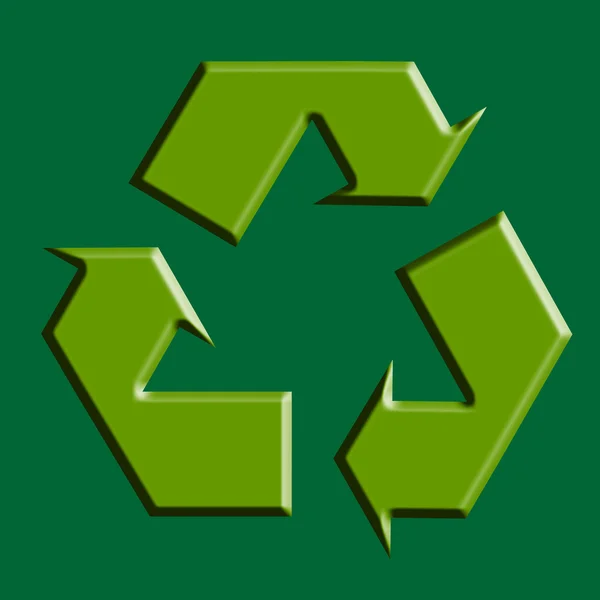 Recycle groene symbool illustratie ondertekenen — Stockfoto