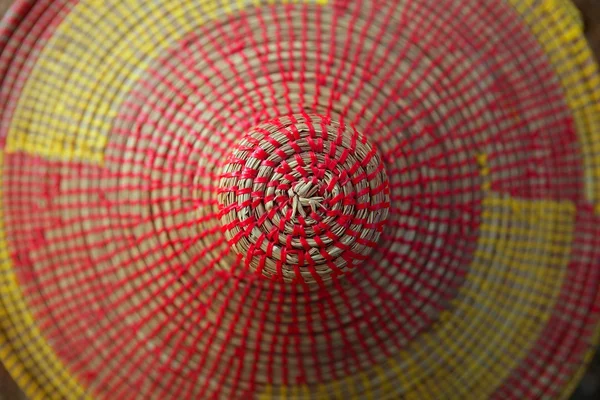 アフリカの円錐形カラフルな帽子テクスチャ マクロ — ストック写真