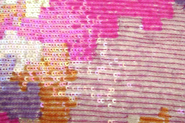 Bunte Pailletten Makro Nahaufnahme Textur Hintergrund — Stockfoto