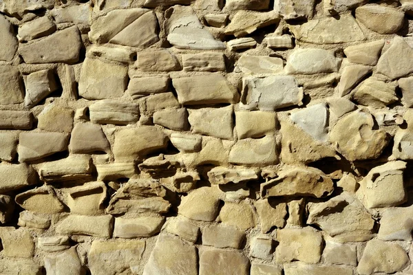 Paredes de pedra envelhecidas, alvenaria em Espanha — Fotografia de Stock