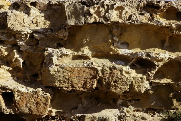 Каменные стены в возрасте, кладка в Испании — стоковое фото
