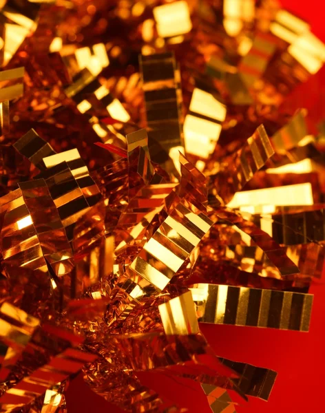 Абстрактная композиция рождественского золотого украшения — стоковое фото