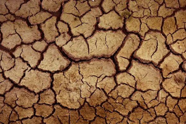 마른 붉은 점토 토양 짜임새, 바닥 배경 — 스톡 사진