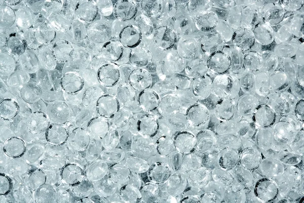 Viele runde Glas transparente Steine Muster — Stockfoto