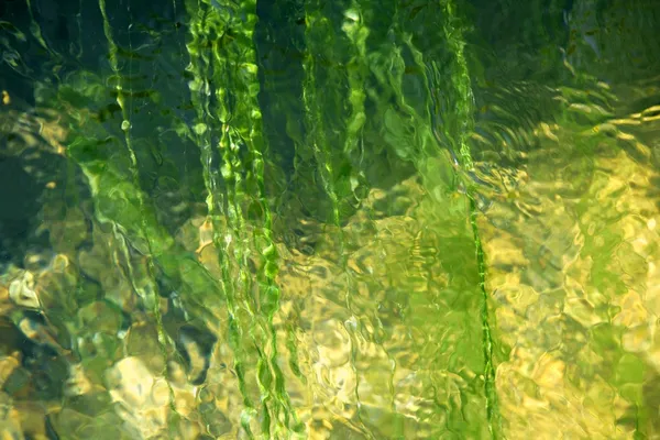 Abstract green and yellow river texture — Stock Photo, Image