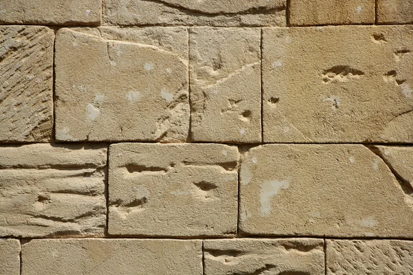 Große rechteckige Mauersteine an einer Wand — Stockfoto