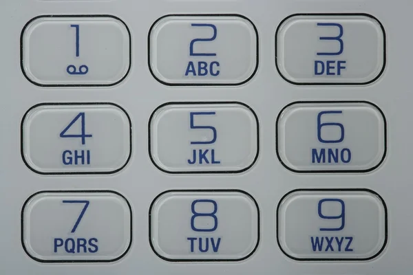 Detalhe do teclado macro do telefone móvel — Fotografia de Stock
