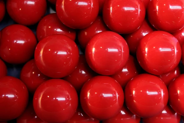 Billiard many red balls rows background texture — Stock Photo, Image
