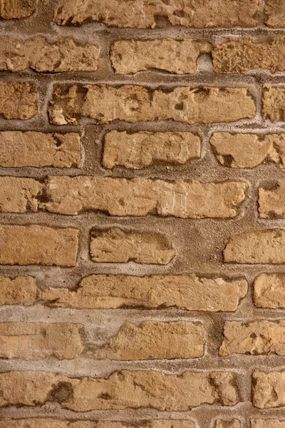 Tijolos envelhecidos parede de fundo marrom — Fotografia de Stock