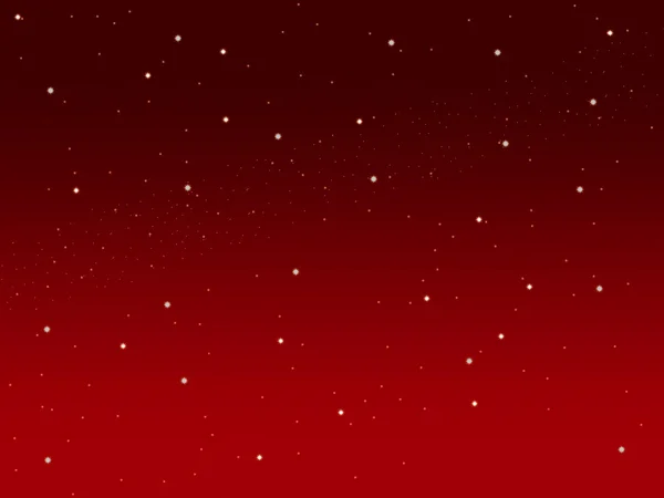 크리스마스 빨간 하늘 배경 작은 별 — 스톡 사진