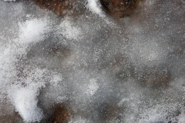从地面在冬天的冰土冰纹理 — 图库照片