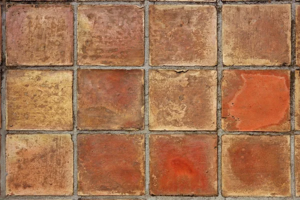 Aged real roman clay square flooring mediterranean — Stock Photo, Image