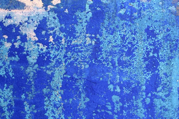 岁的蓝 grunge 漆墙纹理背景 — 图库照片