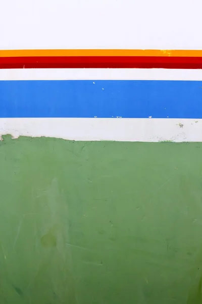 Yelkenli tekne zehirli ve yan renkli çizgiler — Stok fotoğraf