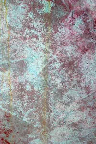 グランジ赤い緑高齢塗料壁テクスチャ — ストック写真
