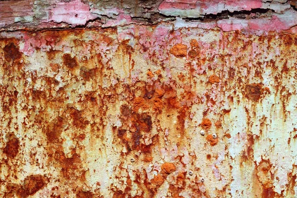 Rezavý grunge ve věku oceli železné barvy oxidují textury — Stock fotografie
