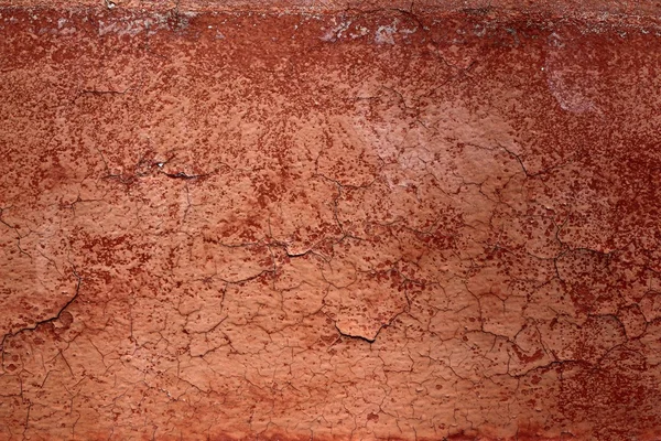 Grunge rojo marrón envejecido crepitante textura de la pared — Foto de Stock