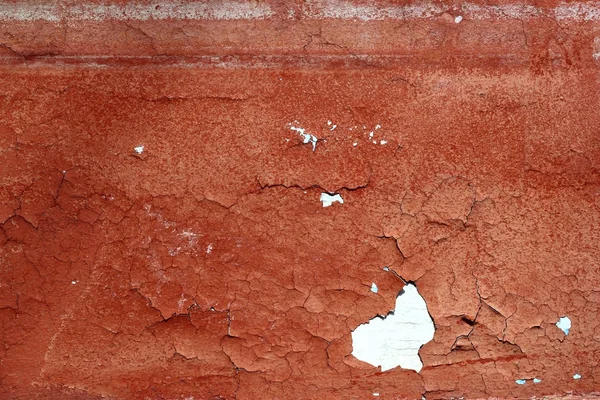 Grunge rojo marrón envejecido crepitante textura de la pared — Foto de Stock