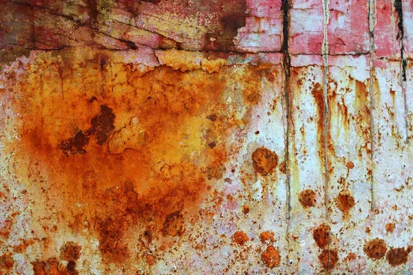 Rusty grunge acero envejecido hierro pintura textura oxidada — Foto de Stock