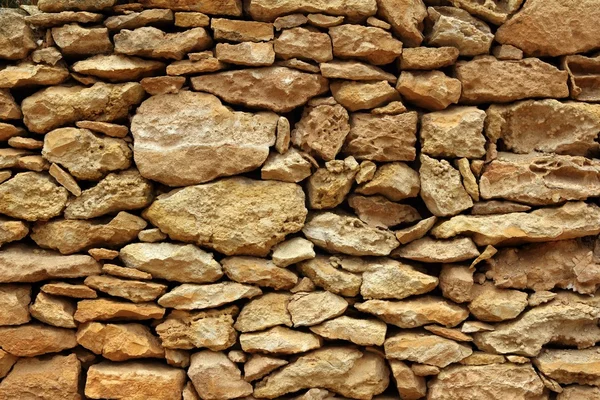 Detalhe de alvenaria de pedra em ilhas baleares — Fotografia de Stock