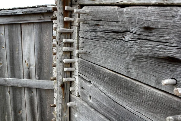 Formentera Holzboot traditionelle Häuser — Stockfoto