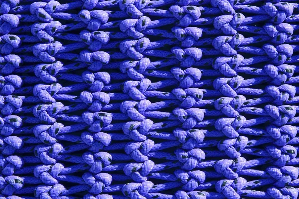 Rede de barcos de pesca macro detalhe textura nós azuis — Fotografia de Stock