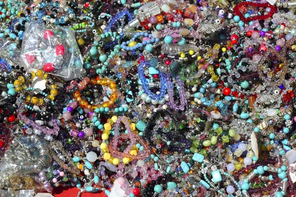 Padrão de jóias coloridas textura macro muitas cores — Fotografia de Stock