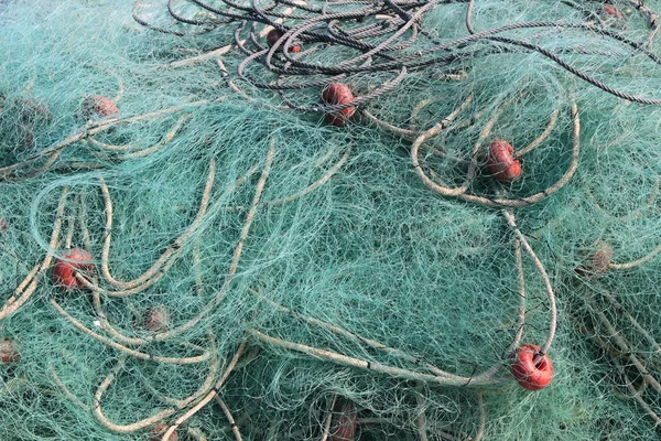 Fiske netto tackla yrkesfiskare — Stockfoto
