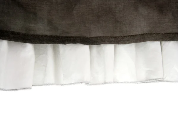 Saia plissada moda tecido em closeup branco — Fotografia de Stock