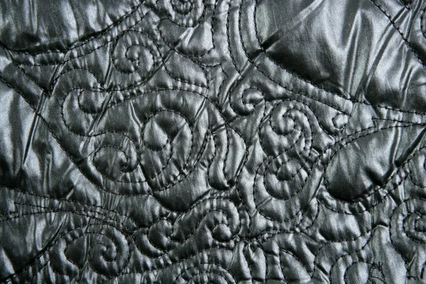 Moda de nylon cosido imitando en relieve negro —  Fotos de Stock