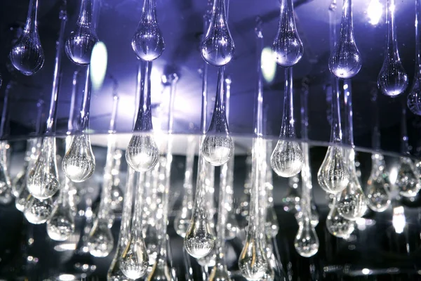 Vidro de cristal rasga a textura detalhe lâmpada — Fotografia de Stock