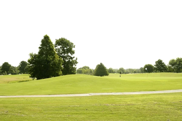 Beautigul golf zöld fű sportpályák — Stock Fotó
