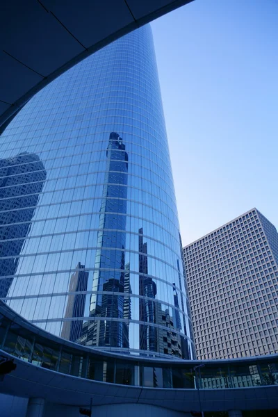 休斯顿德克萨斯蓝建筑摩天大楼城市 — 图库照片