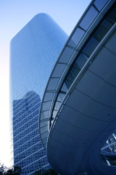Houston texas blå byggnader skyskrapa staden — Stockfoto