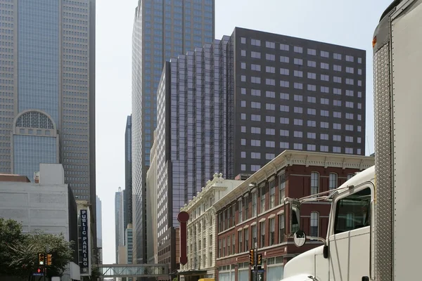 Utsikt över Dallas downtown staden med byggnader — Stockfoto