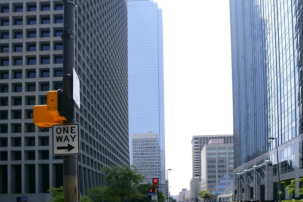 Dallas centre-ville balisage urbain vue — Photo
