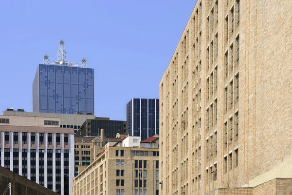 Zobrazení centra město Dallas s budovami — Stock fotografie
