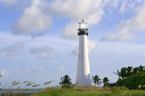 Faro en Key Biscayne Atardecer en Florida — Foto de Stock