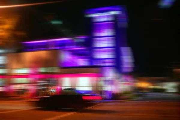 Noche borrosa luces de colores en Miami Beach — Foto de Stock