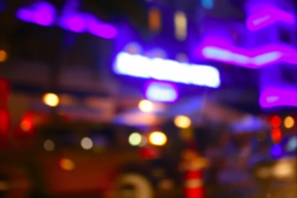 Θολή πολύχρωμα φώτα το βράδυ στο Μαϊάμι Μπιτς — Φωτογραφία Αρχείου