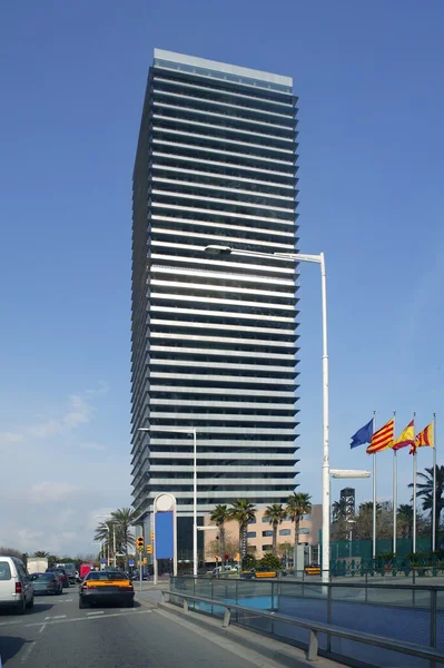 Barcelona olimpic villa byggnader skyskrapor — Stockfoto
