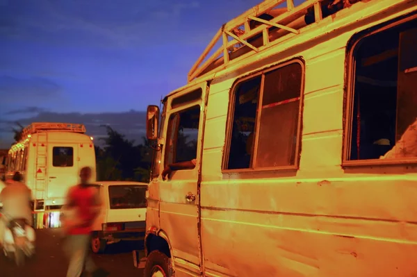 アフリカ セネガル ダカール モーションブラー交通路 — ストック写真