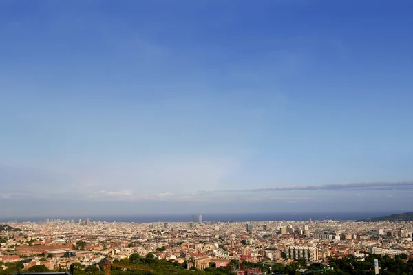 Barcelona skyline horizon van tibidabo — Stockfoto