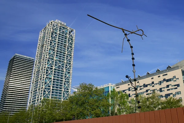 Барселона Олимпийская вилла и скульптуры — стоковое фото