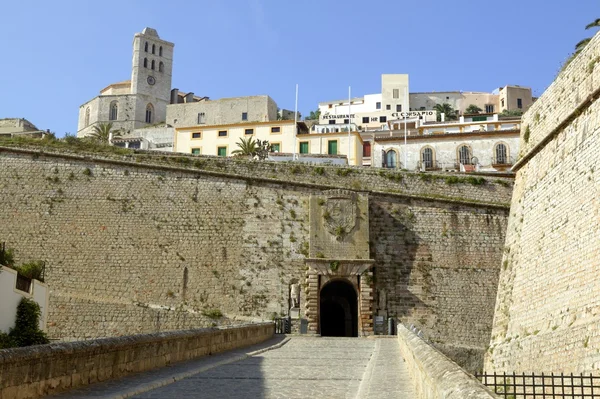 Castelo de Ibiza a partir de ilhas baleares em Espanha — Fotografia de Stock