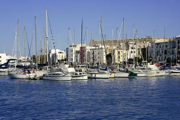 Ibiza Baleárské středomořské bílý ostrov ve Španělsku — Stock fotografie